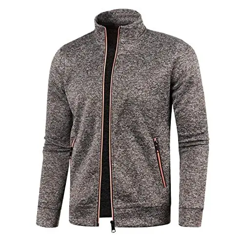 Produktbild: Generisch 1 cent artikel, Sweatjacke Herren ohne Kapuze Freizeit Jacke Übergangsjacke Sport Herren-Jacken Trainingsjacke Slim Fit Sweatjacke mit Kapuze, meine bestellungen