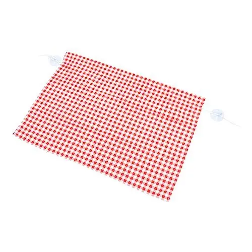 Produktbild: Generisch 1stk Autovorhang Karierte Fenster-sonnenschutzabdeckung Zubehör Für Autofensterabdeckungen Vorhang Für Auto Saugnapf-sonnenschutzvorhang Auto Versorgung Polyester Baumwolle Rot