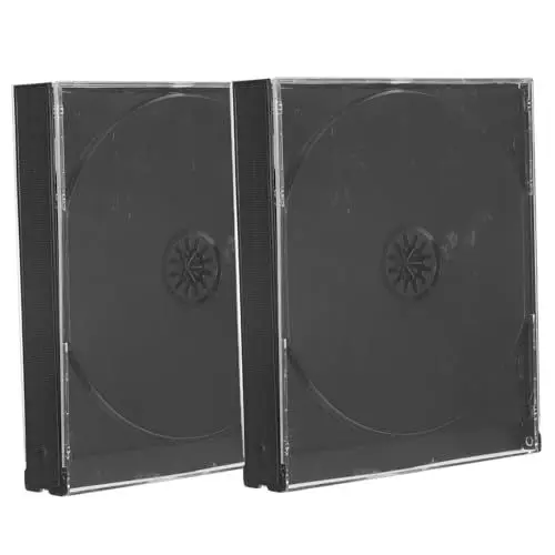 Produktbild: Generisch 2 Stücke Boxen CD-Hülle cd aufbewahrung CD Lagerung CD-Halter-Fall DVD-Hüllen aus Kunststoff Tragbare DVD-Halter CD-Aufbewahrungshalter CD-Boxen CD- Plastik
