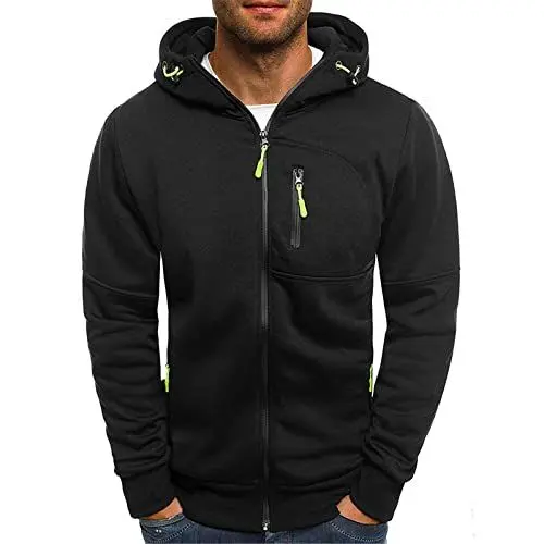 Produktbild: Generisch 2 euro artikel, Sweatjacke Herren ohne Kapuze Freizeit Jacke Übergangsjacke Sport Herren-Jacken Trainingsjacke Slim Fit Sweatjacke mit Kapuze, same day lieferung produkte