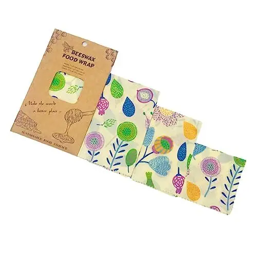 Produktbild: Generisch 3st Bienenwachs Wickeln Honigtopf Gemacht Bienenwachstücher Umstandsunterwäsche Aus Baumwolle Joghurtbereiter Verpackung Wiederverwendbare Sandwich-Tasche Wattepads Sieb Balsam