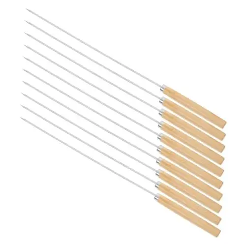 Produktbild: Generisch 50 Stück Grillschild Zweizinkige Spieße Spießgrill Spieße Aus Edelstahl Grillspieße Für Den Außengrill Mehr Stöcke Spieße Zum Grillen Schisch Kabob Holzspieße Rostfreier Stahl