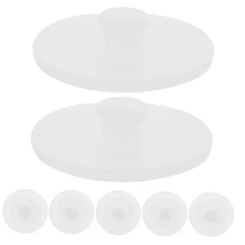Produktbild: Generisch 6st Zubehör Für Thermosbecher Überlaufstopfen Auslaufsicherer Deckel Cool Waschbecken Stecker Wasserflasche Mit Breiter Öffnung Auslaufstopper Für Trinkbecher Pumpe Kieselgel Weiß