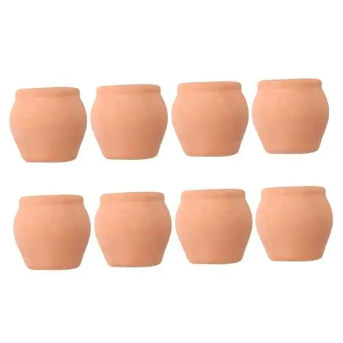 Produktbild: Generisch 8St Saftiger Blumentopf Mini blumentöpfe kleine blumentöpfe Terrakotta Pflanzgefäß Terrakotta Pflanztopf Mini Pflanzgefäße Terrakotta-Töpfe Blumentöpfe im Freien Tontopf Orange