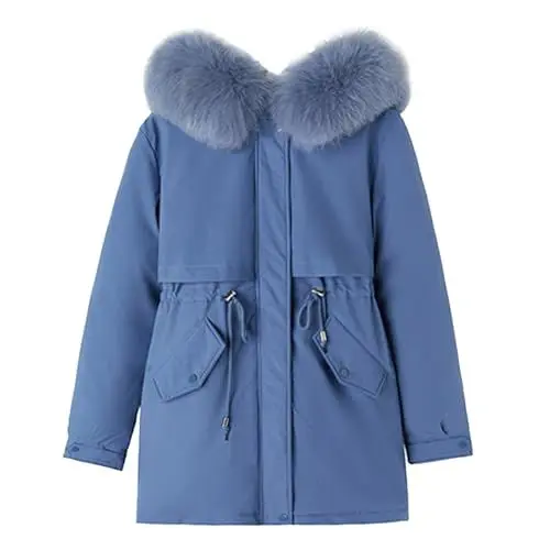 Produktbild: Generisch Angebot Sale Lammfelljacke Damen Damen Mantel Tailliert Puffer Jacke Damen Winter Kurzmantel Damen Winter Trenchcoat Damen Beige Strickjacke Damen Herbst My Orders