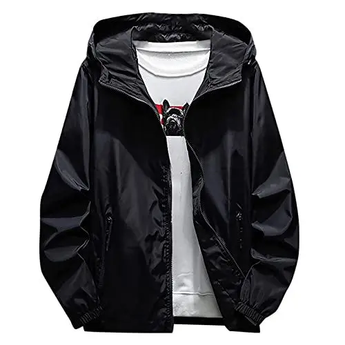 Produktbild: Meine Bestellungen Anzeigen Zipper Hoodie Men's Sweaters & Sweatshirts 2024 Kapuzenpullover Mit Reißverschluss Casual Herren-Jacken Warm Hoodie Kleidung schwarz 6XL