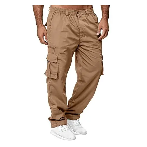 Produktbild: Generisch Arbeitsoverall Herren Latzhose Arbeitskleidung Stretch Hose Tactical Pants Jogginghose 6XL Leinenhose Golfhose Cargo Beige XL