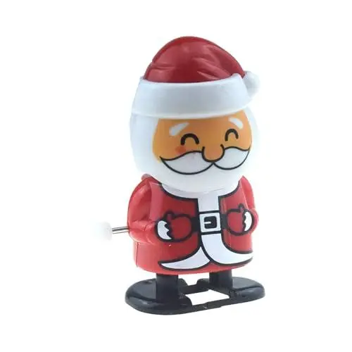 Produktbild: Generisch Aufziehspielzeug Weihnachts Weihnachtsmann-Pinguin-Schneemann-Elch Uhrwerk Lauf und Springspielzeug für Weihnachtsstrümpfe und Geschenktütenfüller Weihnachten Deko Figuren (1PC-1)