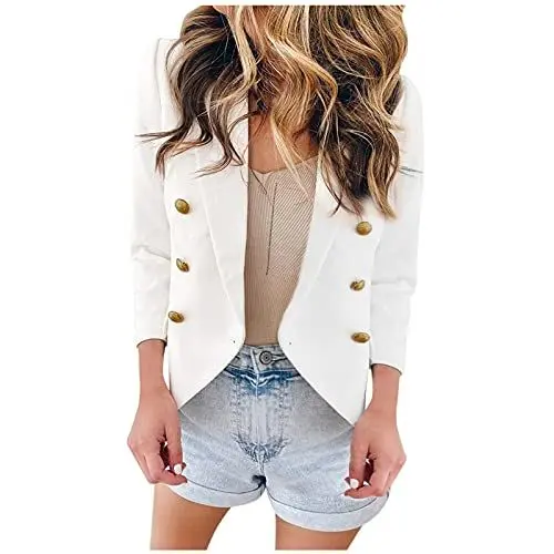 Produktbild: Generisch B Ware Retouren, Regenjacke Damen Sale, Winterjacke Damen Warm Herbstjacke Open Front Jacke Slim Büro Mantel Weiche Einfarbige Mäntel Cardigan Schnittmuster, Damen-Jacken Sale