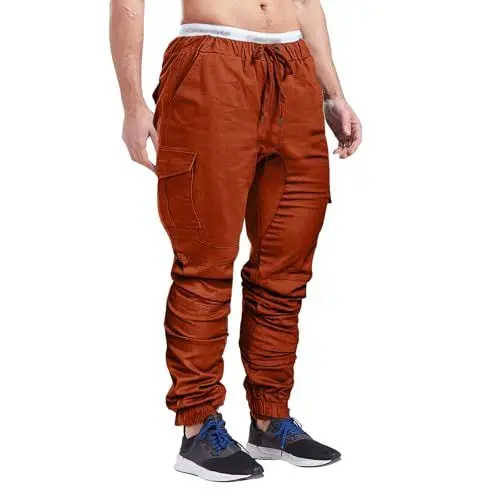 Produktbild: Baggy Cargohose Herren Wanderhose Jagdhose Herren Latzhose Blau Herren Arbeitshosen Untersetzte Groessen Hosen Männer Stretch Cargohose Herren Blaue Latzhose Herren Outdoorhose Braun XL