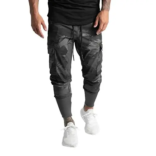 Produktbild: Generisch Baggy Jogginghose Lang Sporthose Winter Warme Männer Sweathose Casual Jogginghosen Baumwolle Elastische Taille Hose Herren Sweathose Freizeithose Herren Dunkelblau Grey Joggers Men Baggy