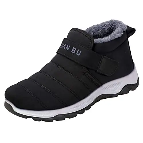 Produktbild: Generisch Barfußschuhe Herren Winter Wasserdicht Stiefel Herren Treckingschuhe-Herren Men Boots Herren Schuhe Winter Leder Winterstiefel Damen 43 Jagd Schuhe Herren