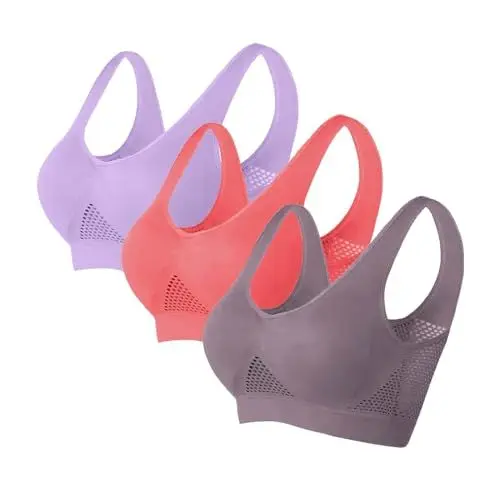Produktbild: Meine bestellungen anzeigen konto 2024, klebebhs BH Push up, 3er Pack BH Damen ohne Bügel Push Up Sport BH Set Weich Atmungsaktiver Bequem BHS Set Yoga Gym Outdoor Fitness, Meine bestellungen