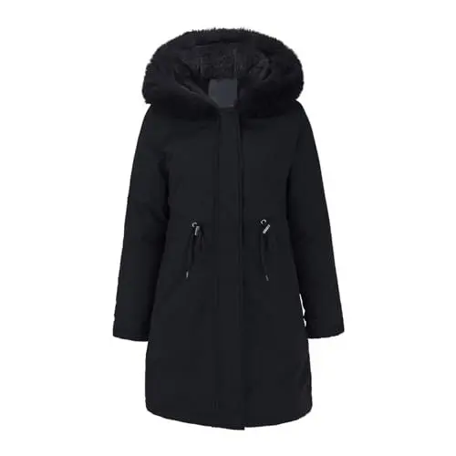 Produktbild: Generisch Black Friday Sale Winterjacke Damen Warm Lang Steppmantel Winter Mantel Steppjacke Parka Mit Kapuze Outdoorjacke Wintermantel Übergangsjacke Elegante Artikel Unter 1 Euro