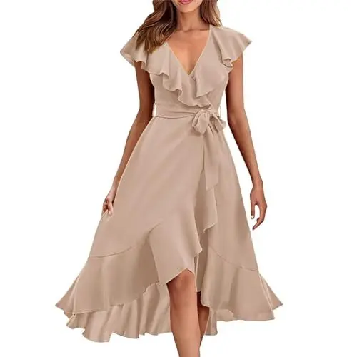 Produktbild: Generisch Blaues Kleid Brautkleid Sommer Outfits Damen Maxi Kleid Minikleid Cocktailkleid Abendkleid Damen Lang Glitzer Abschlusskleid Abschlusskleid Sommerkleider Black Dress Elegant Elfenbein S