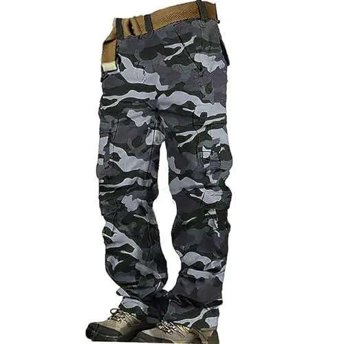 Produktbild: Generisch Cargohose Komfort Freizeithose Baumwolle Baggy Jogginghose Streetwear Wander Freizeit Reise Herren Cargohose Lang Regular Cargo Baggy Jeans Jeans Herren Regular fit 35/30