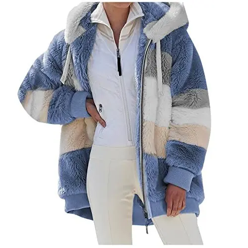 Produktbild: Generisch Plüschjacke-Wintermantel-Kapuzenjacke-Winterjacke