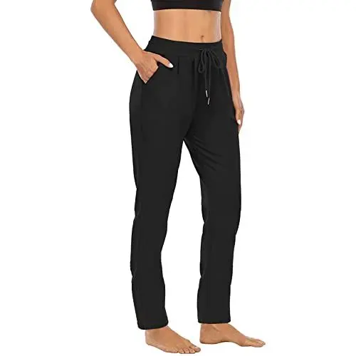 Produktbild: Generisch Damen Hosen Casual Sommerhose Baumwolle Cargohose Fashion Frau Jogginghose Lounge Fitnesshose Arbeitshose Pumphose Lockere Cargo Hosen Schwarz L