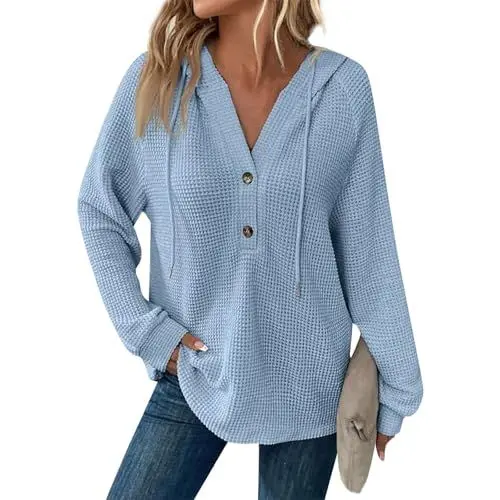 Produktbild: Generisch Damen Pullover Activewear Herbst Kleidung Longshirt Lässig für Leggings Strickpullover Oversize Langarm Shirt Türkis 3XL
