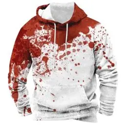 Produktbild: Generisch tagesangebote Heute Blitz, Halloween Hoodie Herren Kapuzenpullover Bloody Stained Bedrucktes Halloween Kostüm Horror Sweatshirt Blutspritzer Muster Oberteile, Black Friday is