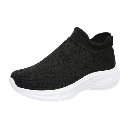 Produktbild: Generisch Damen Schuhe Slip On Sneakers Memory Foam Turnschuhe Sportschuhe Bequeme Schlupfschuhe Fitness Air Leichte Outdoor Walking Schuhe Sneaker GrüN Damen-Laufschuhe On Cloud 5 41