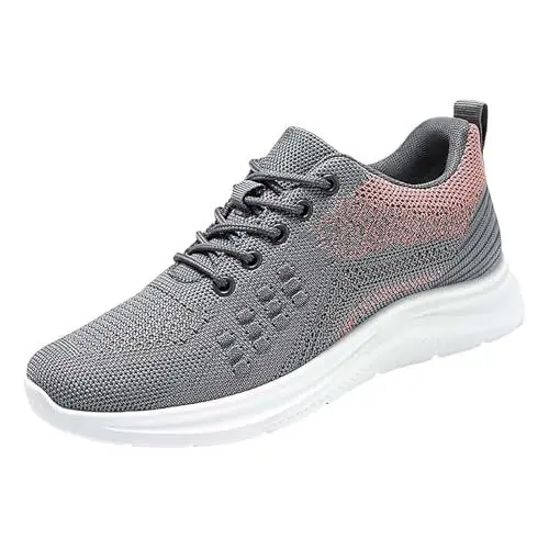 Produktbild: Generisch Damen Sneakers Sport Running Walking Schuhe Laufschuhe Turnschuhe Freizeitschuhe Outdoor Licht Komfortabel Schuhe Atmungsaktiv Weich Woman Shoes Laufschuhe Damen Schwarz On