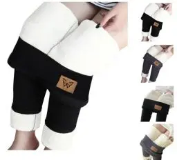 Produktbild: Generisch Damen Thermo Leggings Fleece Gefütterte Thermoleggins Outlet Angebote Thermohose Winterleggins Sportleggins Strumpfhose Baumwolle Winterhose Sale Damen Schwarz S