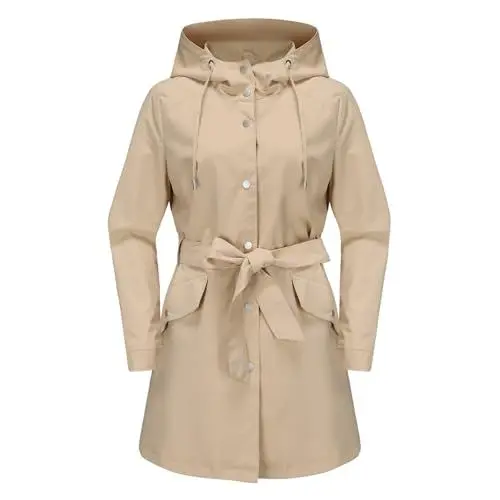 Produktbild: SCBFDI Wintermantel Gefüttert Damen Wintermantel Rot Bomberjacke Damen Federleichte Daunenjacke Damen Softshellmantel Damen Lang Softshelljacke 164 Thermojacke Damen Wintermantel Beige Xl