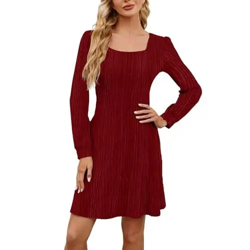 Produktbild: Generisch Damen wintermantel lang warm, Sale Strickkleid Damen Winter Lang Kleid Rundhals Langarmkleid Winterkleider Freizeitkleid Herbstkleider Pulloverkleid Damenkleider gratis Artikel 0 Euro