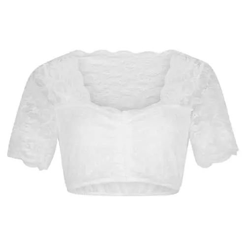 Produktbild: Generisch Dirndl Bluse hochgeschlossen Damen -