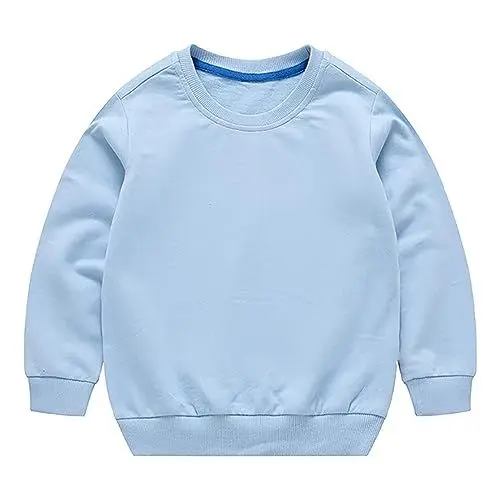 Produktbild: Generisch Einfarbiges Langarm-Pullover mit Rundhalsausschnitt für Neugeborene, und Mädchen Kinderbekleidung Mädchen 86 92 (Light Blue, 18-24 Months)