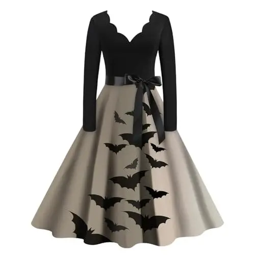 Produktbild: Generisch Elegante Kleider Damen Weißes Kleid Kleid Weiß Kleider Festlich Damen Damen Elegant 50Er Jahre Kleider Partykleid Damen Elegant Elegante Kleider für Ältere Frauen Abendkleider Grau M