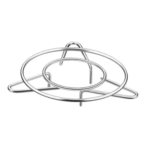 Produktbild: Generisch Gasherd Fritteuse Dampfgarer Dual Kochen Ofen Utensil Wok-brenner Runder Ständer Schutz Tragbar Dampfkochtopf Pfannen-dampfkorb Campingkocher Gestell Silver Edelstahl 304