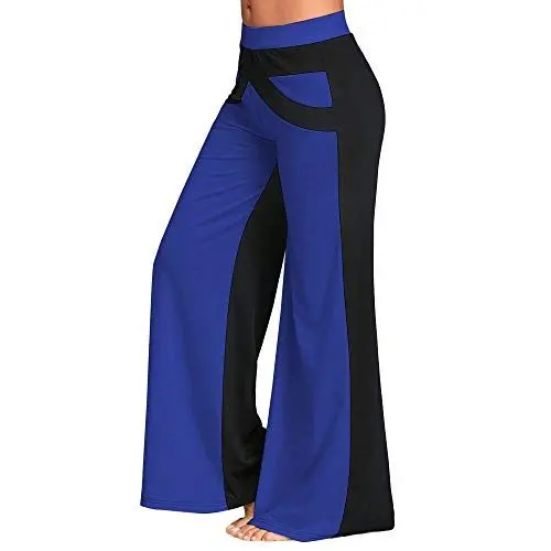Produktbild: Generisch Gefütterte Leggings Mädchen Thermohose Damen XXL Patchworkhosen Yoga-Breite Damenhose Zwischen-Bein Hosen Taille Schlag Hosen Hose Mit Fell Innen Damen Thermo Leggings Damen L (Blue, XXL)