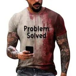 Produktbild: Generisch Hässliche Skelett Kostüm Halloween T-Shirt Herren Problem Solved Shirt Kühl Tshirt Herren Ugly Shirt Problem Gelöst Halloween T-Shirt Over-Sized T-Shirt Herren Black Metal Shirt Halloween