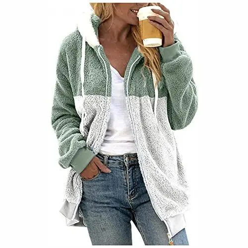 Produktbild: Generisch Herbst Mantel Damen Herbst Mantel Damen Damen-Westen Parka Damen Fleecepullover Damen Herbstjacke Damen Lang Fleece Weste für Damen Herbst Outfit Damen Damen Weste Herbst Grün XL