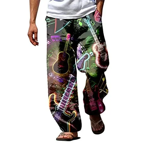 Produktbild: Generisch Herren-Hosen Leinenhose Herren Lang Sommerhose Herren Mit Taschen Elastischer Bund Leinenhose Schwarz Herren Chino Hose Herren Slim Fit Stretch Grau Sommerhose Lang Herren