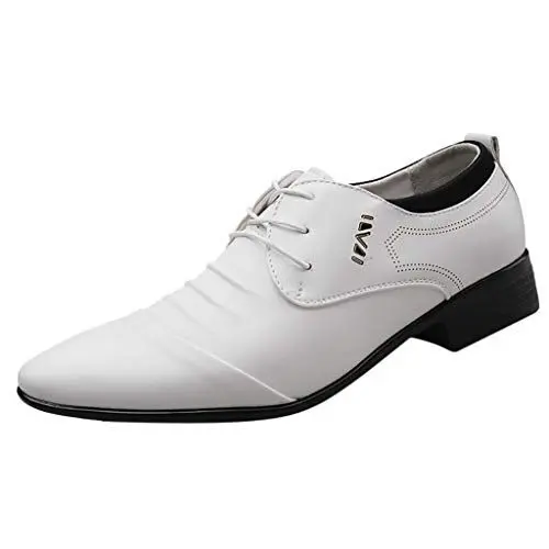 Produktbild: Generisch Herren Anzugschuhe, Lederschuhe Schnürhalbschuhe Oxford Schuhe Smoking Lackleder Hochzeit Leder Brogue Schwarz Braun Herrenschuhe Trachtenschuhe Herren