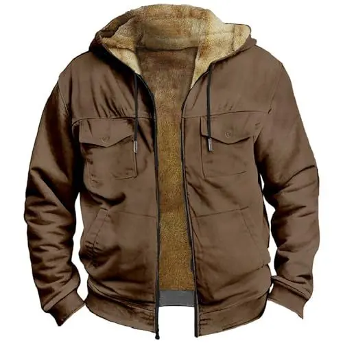 Produktbild: Generisch Herren Bomberjacke Leichte Übergangsjacke Fliegerjacken Frühling Herbst Blouson mit Taschen weiße Winterjacke Herren Langer Mantel mit Kapuze Herren XXXL Jacke Herren übergangsjacke schwarz