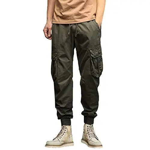 Produktbild: Generisch Herren Cargohose aus Baumwolle Regular Fit Hose Outdoorhose Freizeithose Wanderhose Trekkinghose Hosen Herren Cargo Slim Fit Tuchhose Herren Herren Jeans Straight hellblau