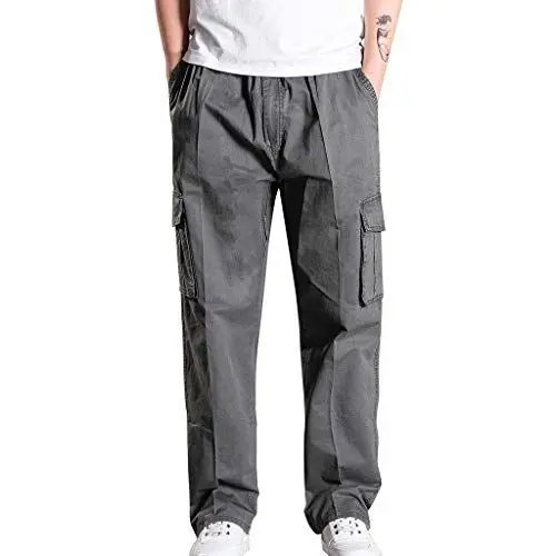 Produktbild: Generisch Herren Cargohose aus Baumwolle Regular Fit Hose Outdoorhose Freizeithose Wanderhose Trekkinghose gartenhose Herren Cargohose Jeans Herren Slim fit Homewear Hose Herren