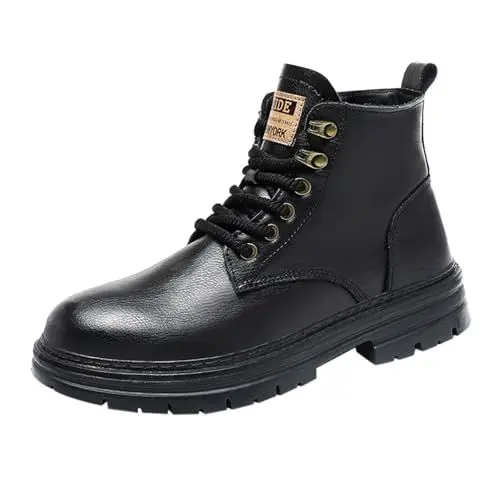 Produktbild: Generisch Herren Frühling und rutschfeste Trendige Mid Top Arbeitskleidung Retro Motorrad Sport Freizeitschuhe Basketball Schuhe Herren Rot (Black, 44)