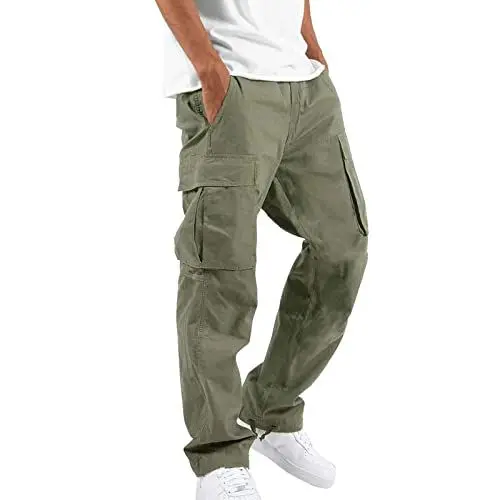 Produktbild: Generisch Herren Hosen Slim Fit Casual Jogger Sporthose Freizeithose Cargo Chino Jeans Hose Golf Thermo-Hose Herren Hosen Kleiderbügel Cargo Hosen Maenner Schwarz