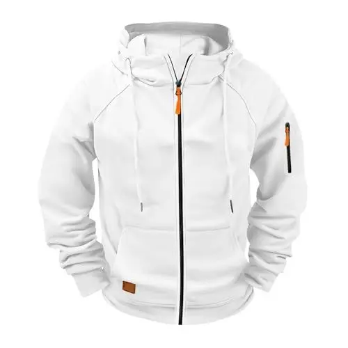 Produktbild: Generisch Zip Hoodie Herren Kapuzenpullover Herren mit ReißVerschluss Und Tasche Einfarbig Pullover Oversized Hoody Sweatshirts MäNner Zip Hoodie Winter Mit ReißVerschluss