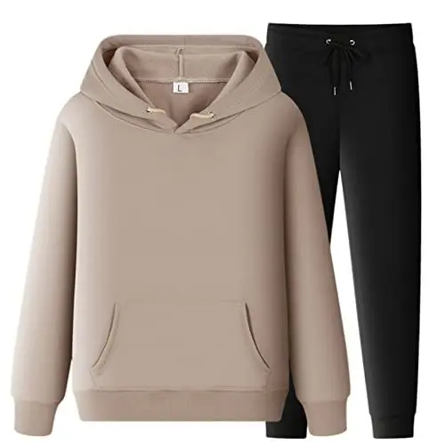 Produktbild: Generisch Herren Jogging Anzug Trainingsanzug Sportanzug Gym Warm Tracksuit Atmungsaktiv Hausanzug Hausanzug Herren Fleece Jogginghose Herren breite Baggy Sweatpants Herren Anzugjacke Sakko grau