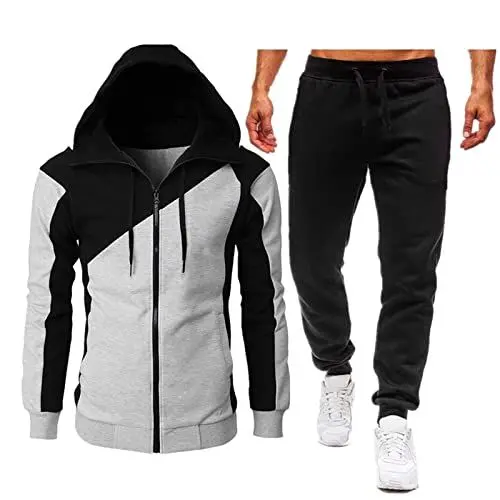Produktbild: Thermo Baggy Jogging Kuschelig Jogginganzug Outfit Cozy Winter Warme Fitness Freizeitanzug Trainingsanzug Set Anzüge Für Herren trainingsjacke herren schwarz trainingsanzug herren baumwolle 5xl