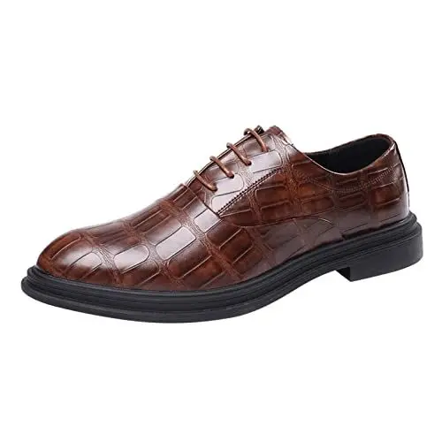 Produktbild: Generisch Herren Klassische Halbschuhe Elegante Blockabsatz Schnürer Freizeit Basic Schuhe Slippers Schnürschuhe Black Shoes for Men Herrenschuhe 47