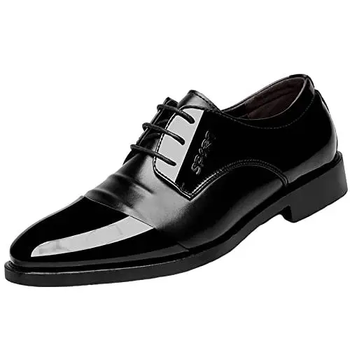 Produktbild: Generisch Herren Klassische Halbschuhe Elegante Blockabsatz Schnürer Freizeit Basic Schuhe Slippers Schnürschuhe Derby Schuhe Herren Elegante Herrenschuhe
