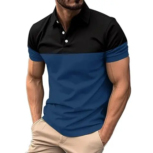 Produktbild: Generisch Herren Kurzarm Poloshirt Blau M