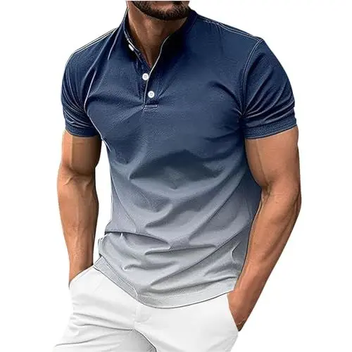 Produktbild: Generisch Herren Kurzarm Poloshirt Blau XL